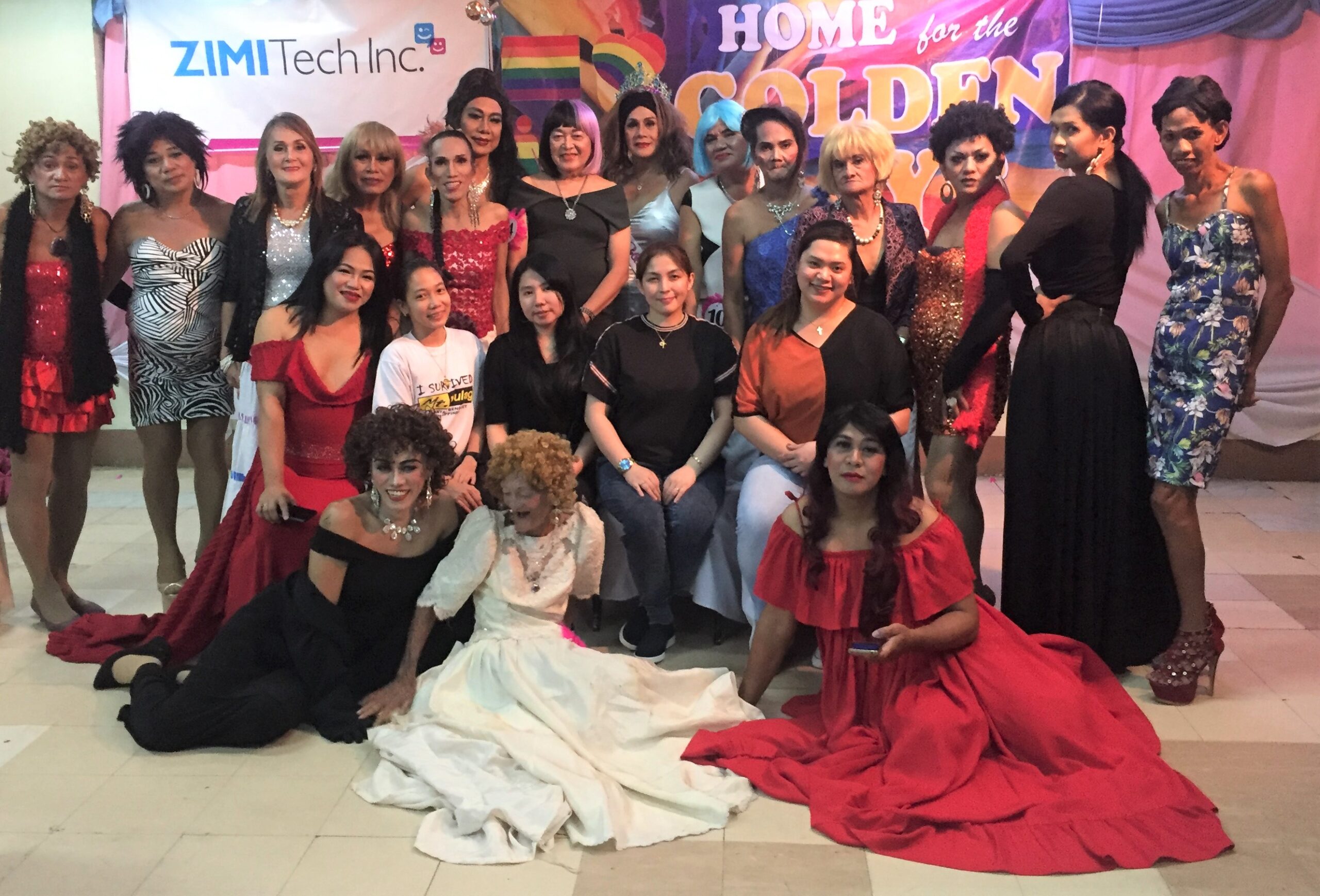 ZIMI Tech employees with the Golden Gays